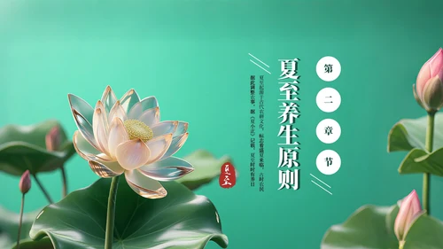 绿色中国风夏至节气PPT模板