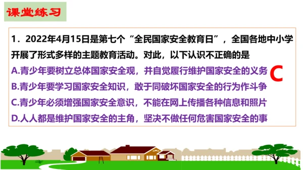 第九课  树立总体国家安全观复习课件（23张PPT）
