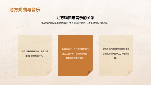 黄色简约传统音乐课程PPT模板