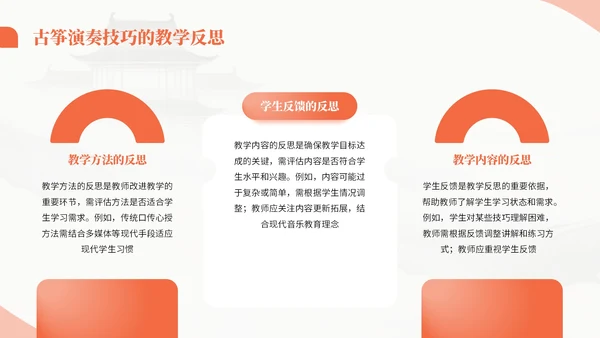 橙色中国风古筝乐器文化教学课件