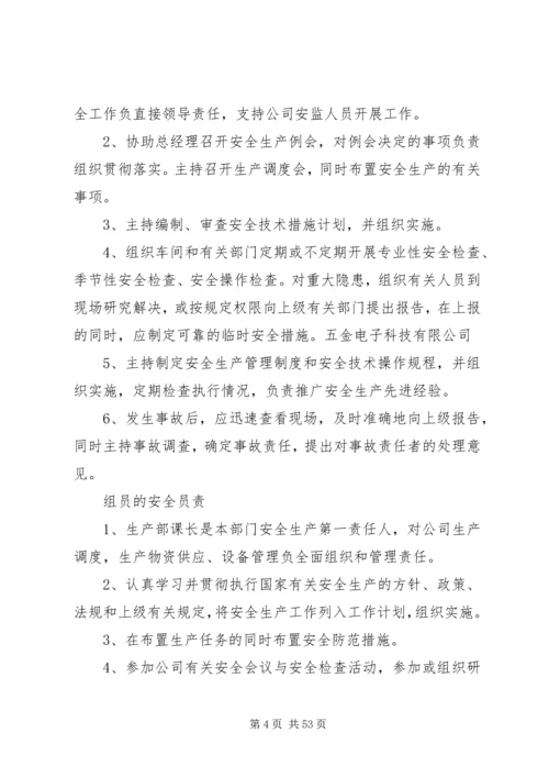 五金厂安全生产管理规章制度.docx