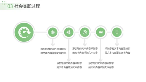 绿色大学生暑假社会实践报告汇报PPT模板