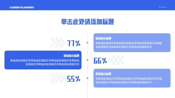 蓝色简约金融类职业生涯规划