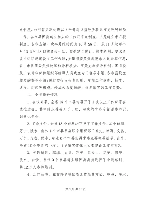 乡镇大团委建设自查报告某年.docx