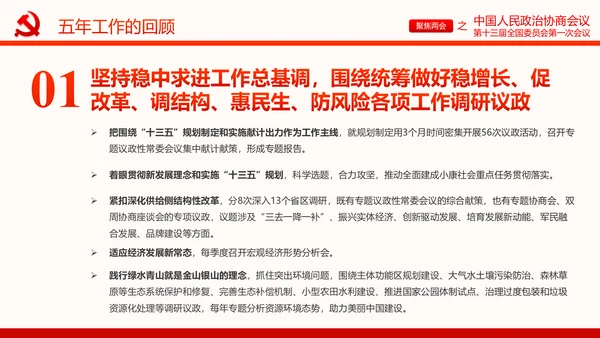 聚焦两会政协常委会工作报告PPT
