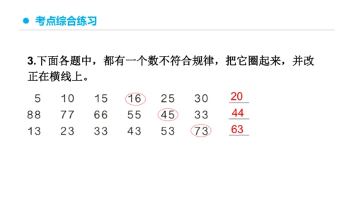 专题七：找规律复习课件(共20张PPT)一年级数学下学期期末核心考点集训（人教版）