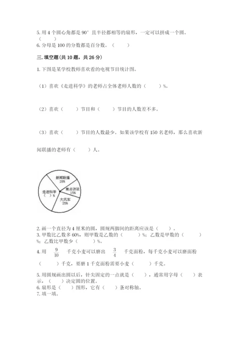 2022年人教版六年级上册数学期末测试卷及参考答案（轻巧夺冠）.docx