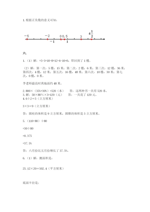 北师大版六年级数学下学期期末测试题精品（全优）.docx