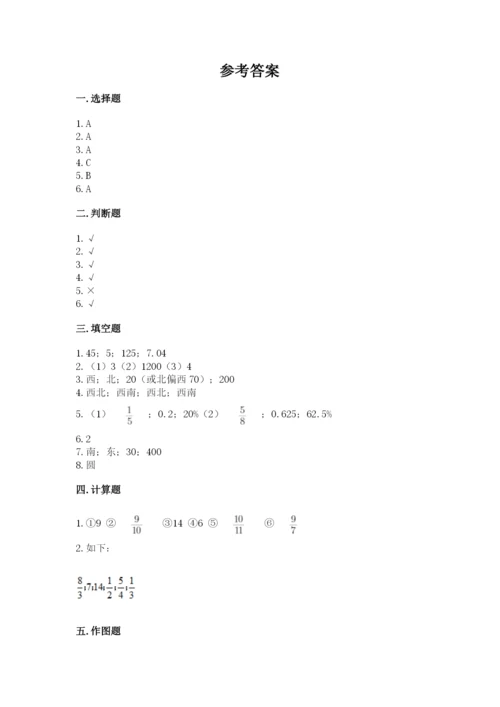 小学数学六年级上册期末测试卷含答案（模拟题）.docx