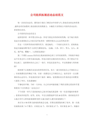 精编之公司组织拓展活动总结范文.docx
