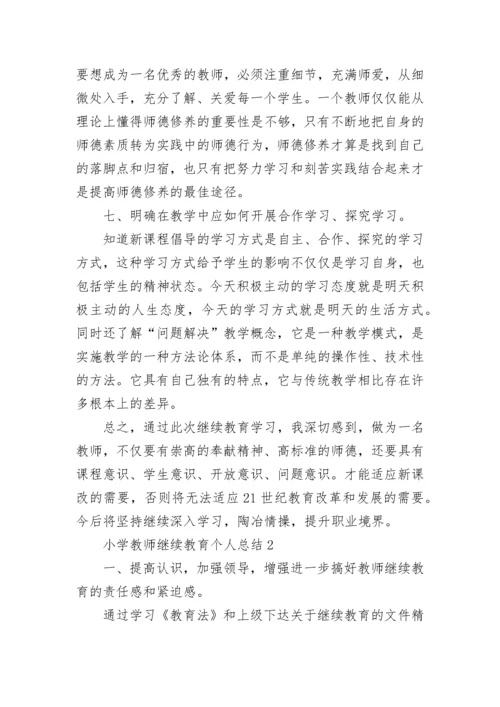 小学教师继续教育个人总结.docx