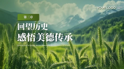 绿色简约创意中国传统二十四节气之小满课件PPT模板
