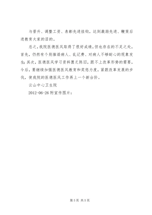 双桥镇卫生院关于开展医德医风专题教育活动的情况汇报 (5).docx