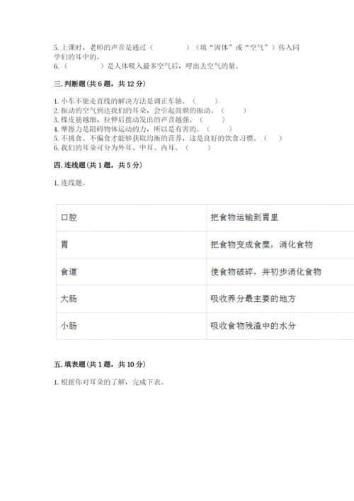 教科版四年级上册科学期末测试卷精品【网校专用】.docx