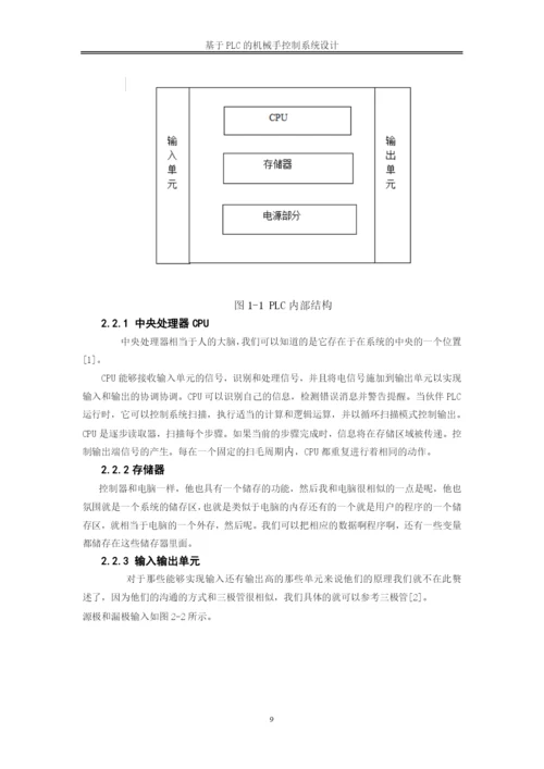 降重   张梦栋20190412基于PLC机械手控制系统设计论文10000.docx
