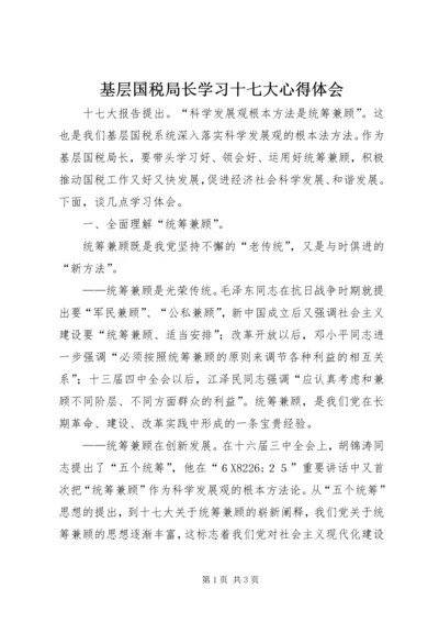 基层国税局长学习十七大心得体会.docx