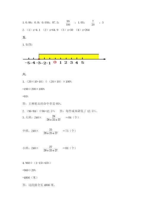 冀教版小升初数学模拟试题及参考答案（模拟题）.docx