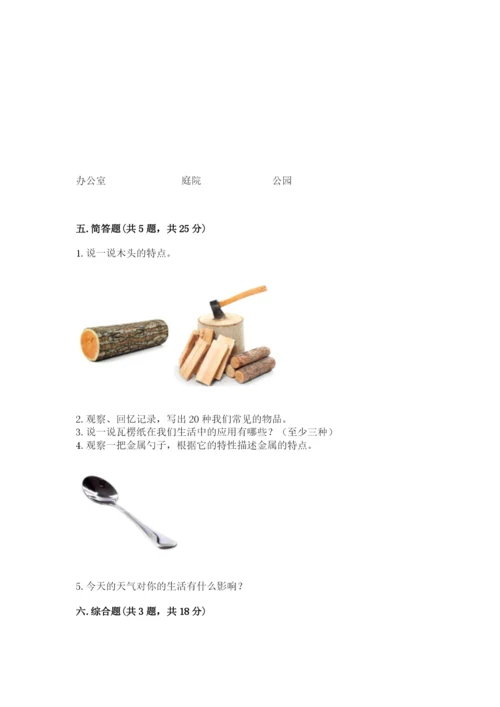 教科版二年级上册科学期末测试卷（名师系列）.docx