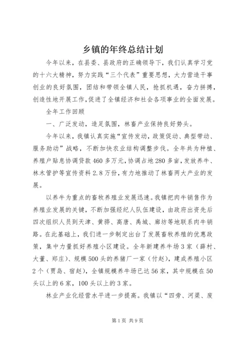 乡镇的年终总结计划.docx