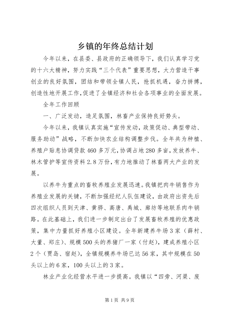 乡镇的年终总结计划.docx