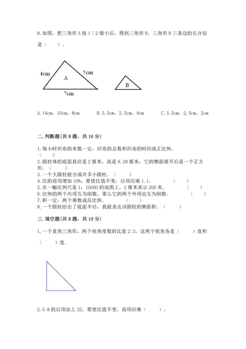 小学数学毕业测试卷含完整答案【易错题】.docx