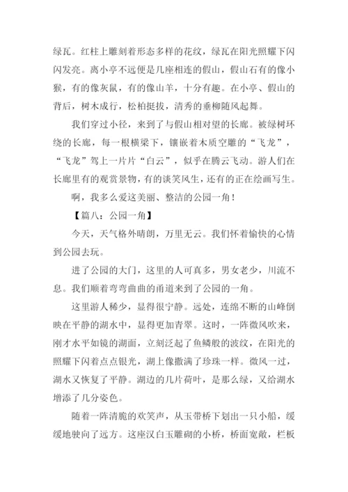 公园一角作文500字.docx