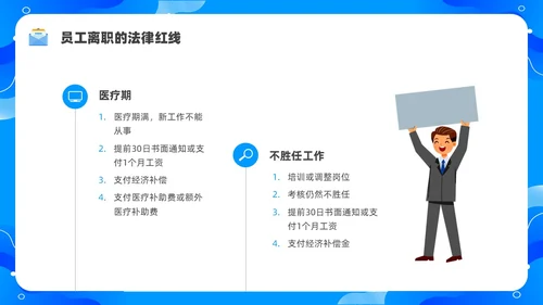 蓝色水彩简约商务员工离职企业培训PPT课件
