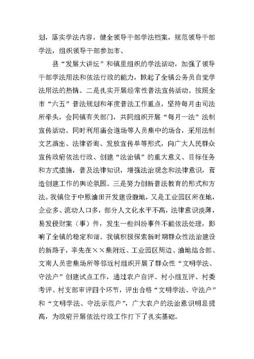 依法行政工作总结