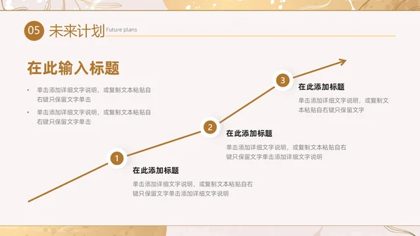 小清新花卉烫金风年中工作总结汇报年度总结PPT模板年中总结