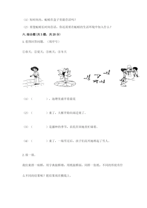 教科版二年级上册科学期末测试卷精品（a卷）.docx