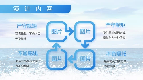 蓝色八一中国海军国防工作总结PPT