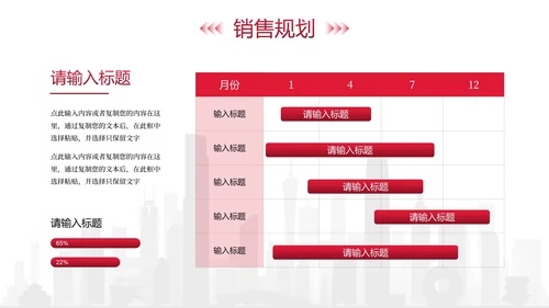 红色简约商务保险销售晨会PPT模板