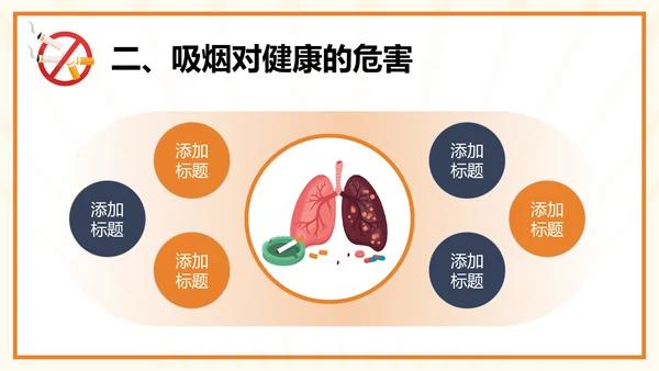 场合掐灭烟头校园禁烟通用PPT模板