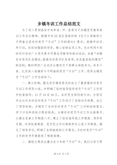 乡镇冬训工作总结范文.docx