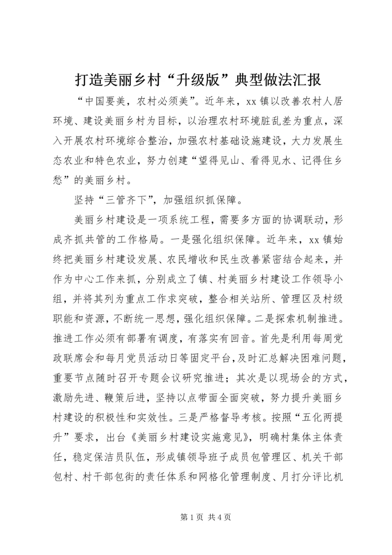 打造美丽乡村“升级版”典型做法汇报.docx