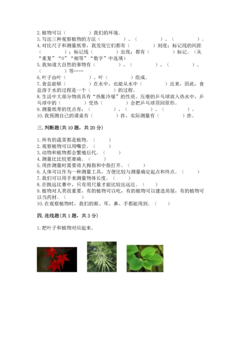 教科版一年级上册科学期末测试卷带精品答案.docx