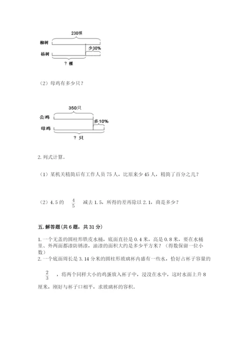 苏教版六年级下册数学期中测试卷【精练】.docx