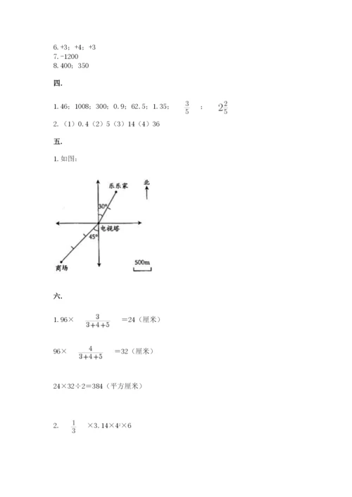 六年级毕业班数学期末考试试卷附答案（轻巧夺冠）.docx