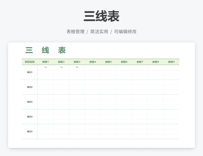 三线表