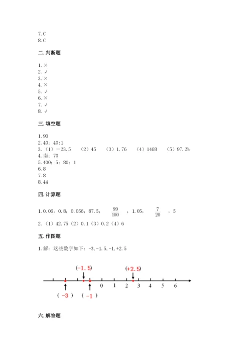 人教版六年级下册数学期末测试卷附答案【能力提升】.docx