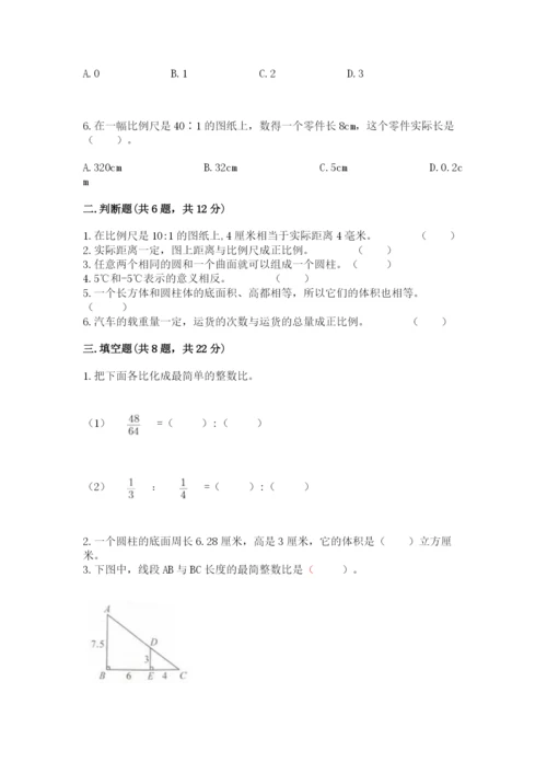 龙马潭区六年级下册数学期末测试卷精编.docx