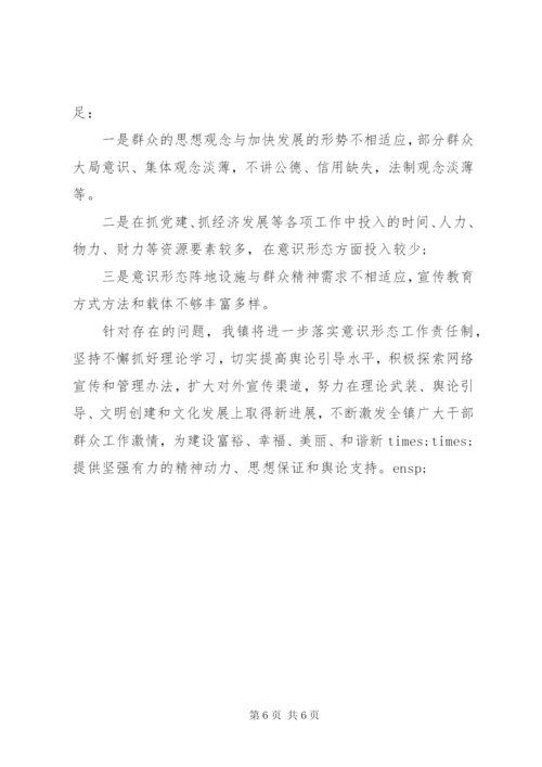 XX年乡镇意识形态工作总结汇报材料.docx