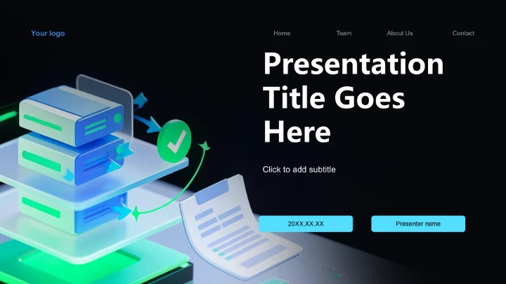 绿色科技风企业新服务上线发布汇报PPT主题