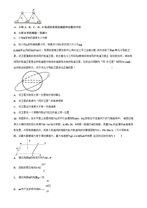 高考领航2020高考物理模拟题及解析（天津卷）含解析《附15套高考模拟卷》