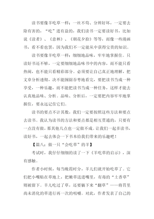 羊吃草的启示读后感.docx