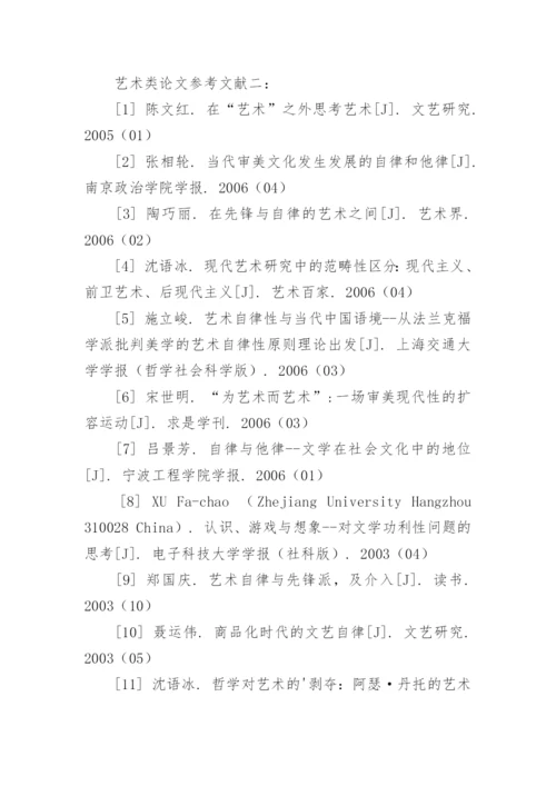 艺术类论文参考文献.docx