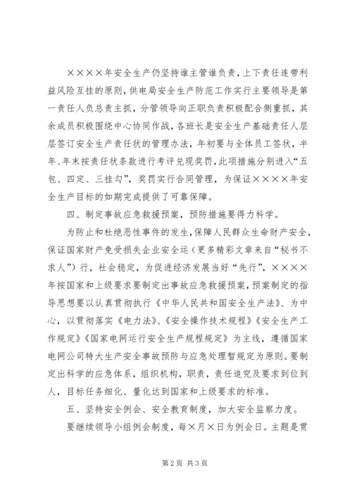 某某供电局安全工作计划.docx