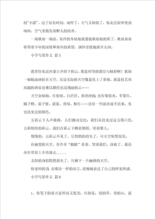 关于小学写景作文合集6篇