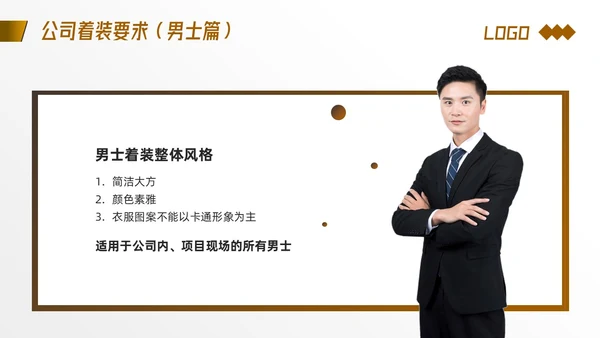 棕色简约着装礼仪培训PPT模板宣传PPT动态PPT