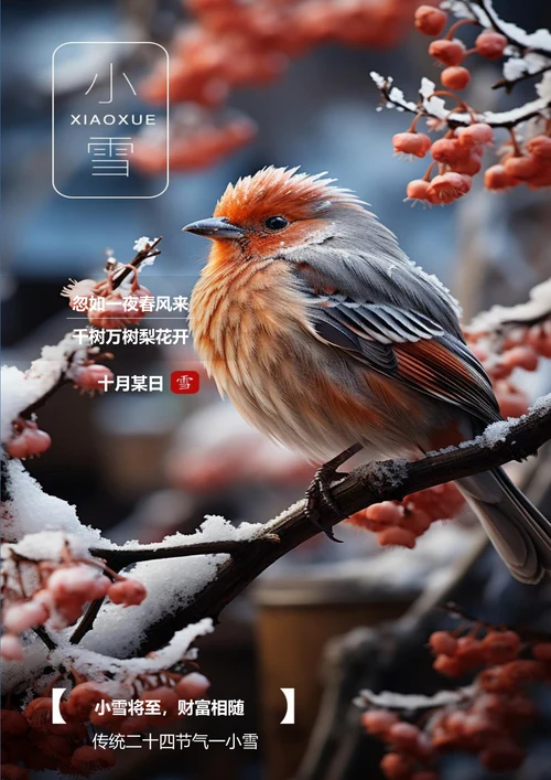 二十四节气-小雪海报